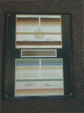 Display Golf Score Cards