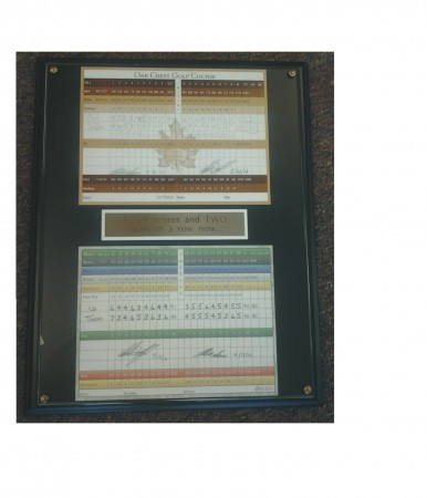 Golf Score Card Plaque